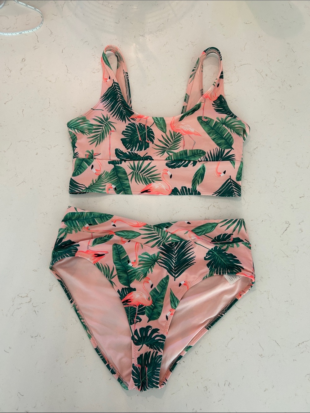 Flamingo print 2 pc bikini